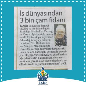İŞ DÜNYASINDAN ÜÇ BİN ÇAM FİDANI