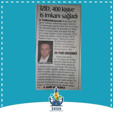 İZİD DÖRT YÜZ KİŞİYE İŞ İMKANI SAĞLADI