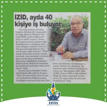 İZİD AYDA KIRK KİŞİYE İŞ BULUYOR